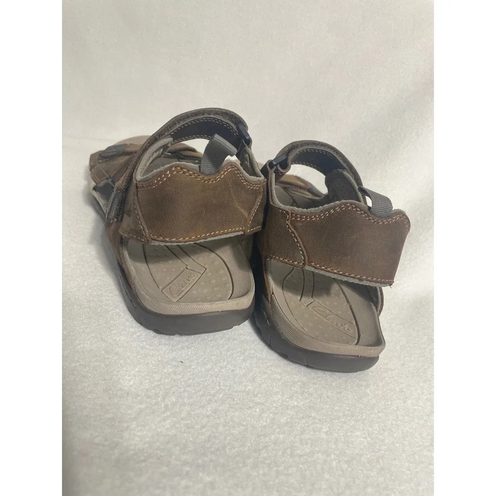 Clarks Leather Sport‎ Sandals Fisherman Men 12M Brown Adjustable Straps 63581